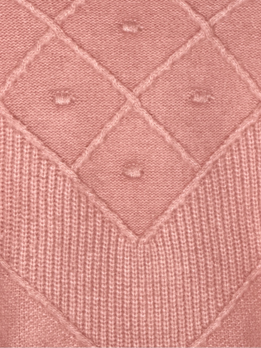LOFT Blush-Peach Knit Poncho Sweater - Picture 3 of 9